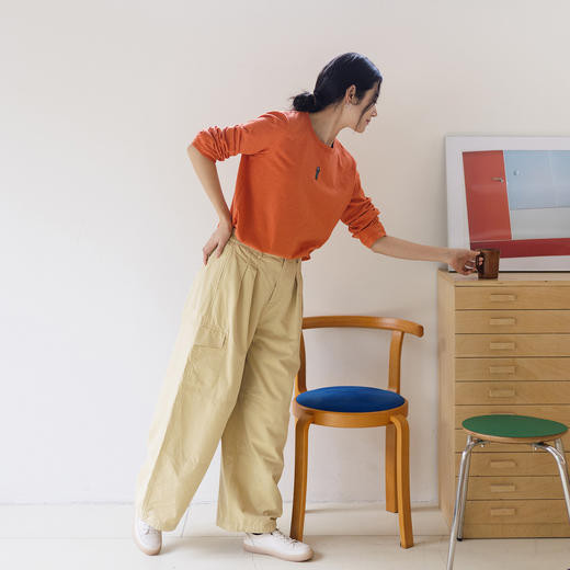 特绽放046朵/"马六六"长袖T恤·刺绣花纱T恤女春季新款松弛感上衣 商品图3