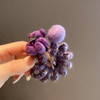丁摩 高级感紫色秋冬高弹力卡通小熊电话线发圈女气质时尚可爱甜美5ZF-697 商品缩略图0