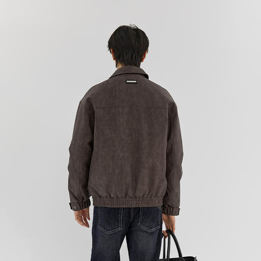 【新品上新】HX 冬季短款翻领皮羽绒服90绒轻奢质感S100544065101/02 商品图3