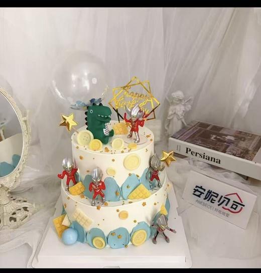 双层卡通奥特曼蛋糕1 商品图0