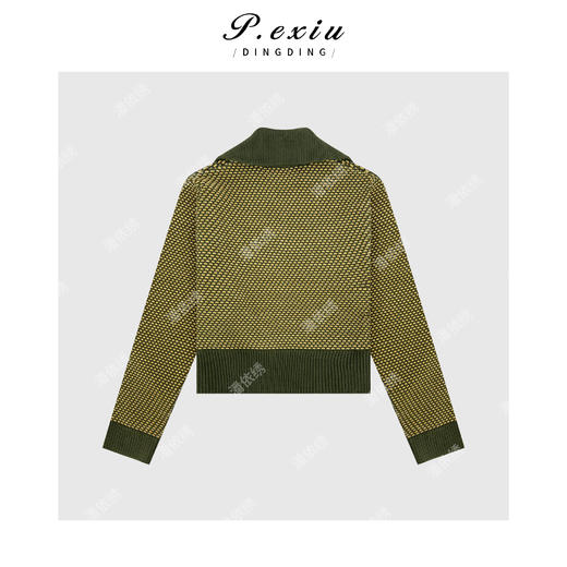 A008潘依绣丁丁宠粉复古慵懒大翻领针织衫Q56053 商品图1