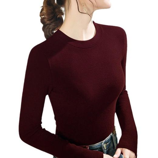 「自j」全新升级【铂金会员128/天猫169/差价41】(20457)洛诗琳秋冬圆领德绒打底衫2026新款百搭双面绒保暖上衣女 商品图4