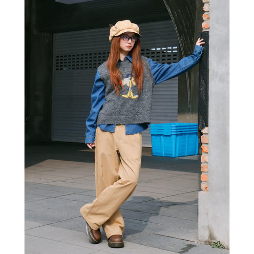 牛仔衬衫印花马甲两件套-纪念日百货门店同款168997801 商品图3