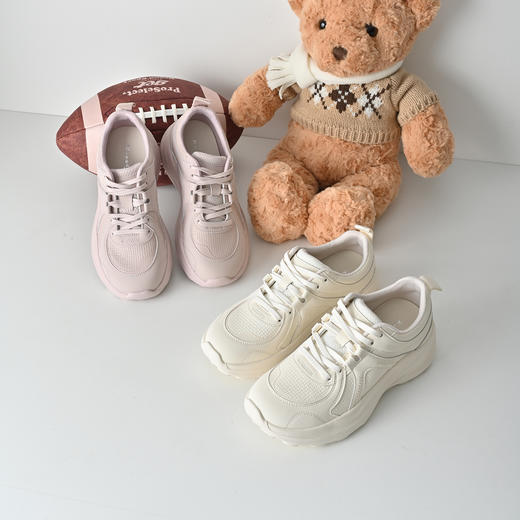 经典鲨2026年春专柜新品纯色日常轻便系带通勤跑步休闲鞋女KW172-617011 商品图1
