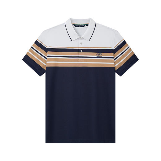 【桑蚕丝】德鲨短袖条纹POLO衫男2026夏季新款休闲翻领T恤 商品图4