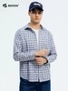 波顿男士春夏季清新蓝白格长袖格子衬衫休闲棉质百搭衬衣MS111125 商品缩略图4