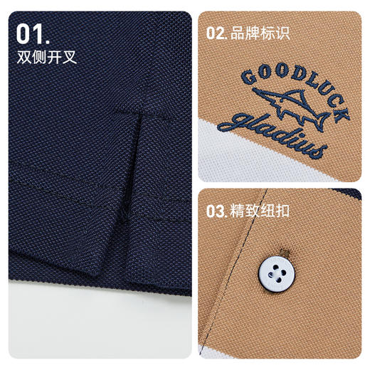 【桑蚕丝】德鲨鲨鱼男士短袖POLO衫2026夏新款休闲翻领T恤 商品图4