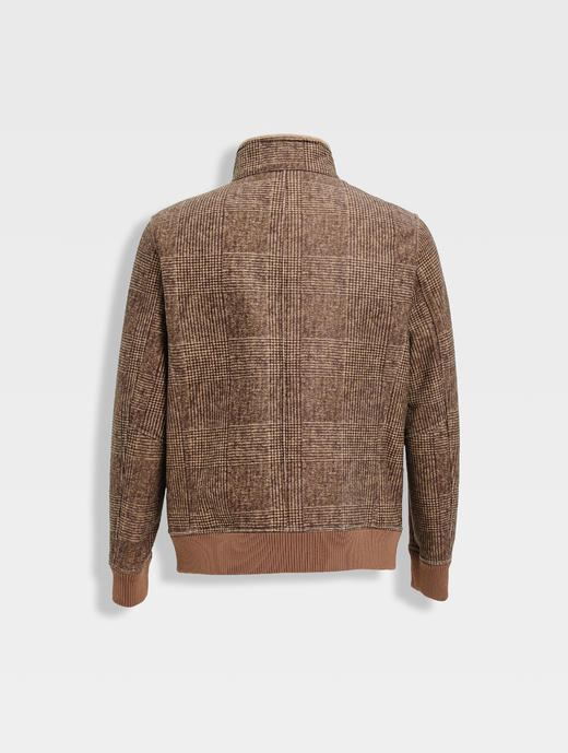 callisto咖色羊毛革立领皮衣 商品图1