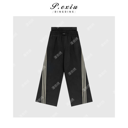 04-2潘依绣丁丁宠粉韩系慵懒织带双层腰头休闲裤Q9542 商品图0