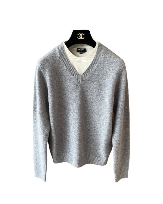 女款假两件针织衫毛衣hu025 商品图0