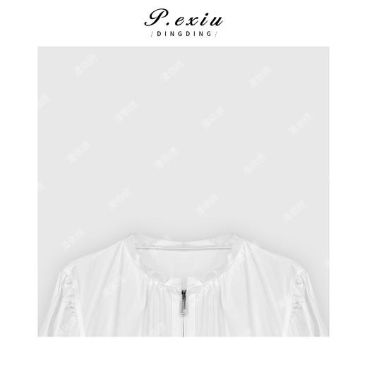 04-1潘依绣丁丁宠粉工装风半拉链圆领衬衣 Q45065 商品图2