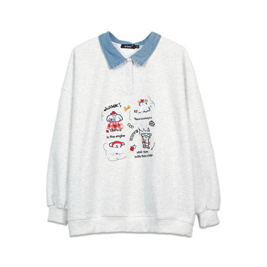 翻领卡通图案卫衣-纪念日百货门店同款169493437 商品图4