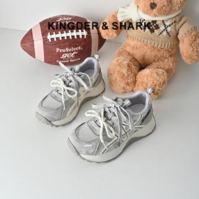 经典鲨2026年春专柜新品网面透气舒适系带平底跑步休闲鞋女KW219-617021