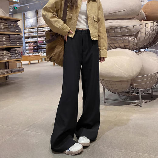 「春季新款！五色可选」韩系西装裤女直筒修身高级感休闲宽松长裤修身阔腿裤下装 商品图3