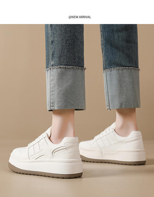 【HF】无忧购厚底小白鞋女2026春季新款韩版百搭运动休闲板鞋（截单后3-5天发货） 商品图8