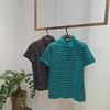 夏季男士间条纯棉翻领短袖恤衫  17WD-03 商品缩略图0
