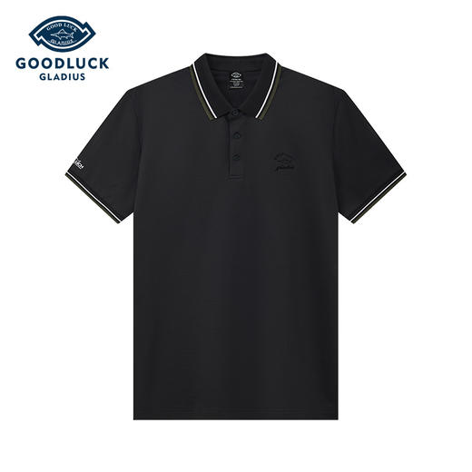 【桑蚕丝】德鲨鲨鱼夏季新款短袖POLO衫男休闲撞色翻领T恤 商品图0