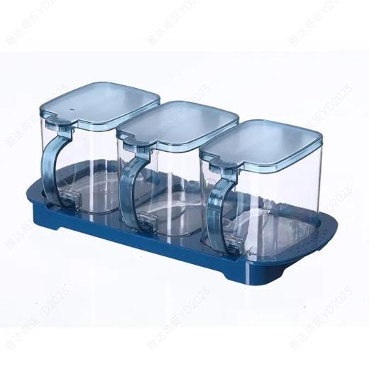 天平朝晖水晶方形三格调味盒 商品图0