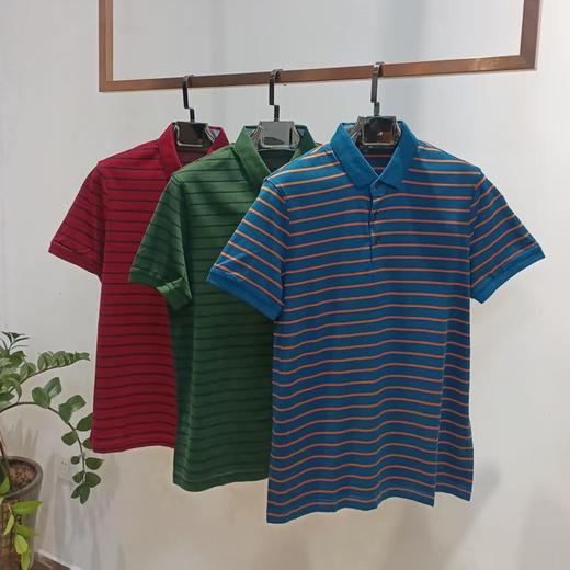 男士短袖T恤夏季商务休闲男装条纹上衣  17WD-01 商品图0