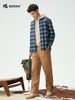 【抗菌防臭】波顿男士春冬秋季磨毛格子长袖衬衫修身休闲舒适衬衣MS131325 商品缩略图1