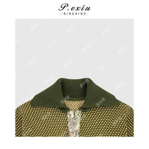 A008潘依绣丁丁宠粉复古慵懒大翻领针织衫Q56053 商品图2