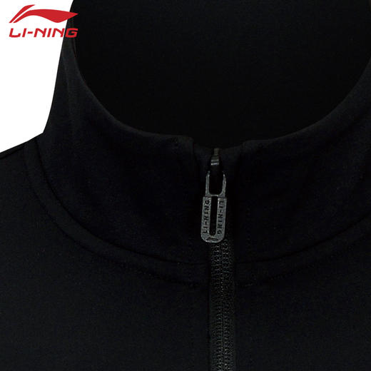 李宁羽毛球服开衫无帽运动卫衣AWDW257羽毛球服长袖 商品图2