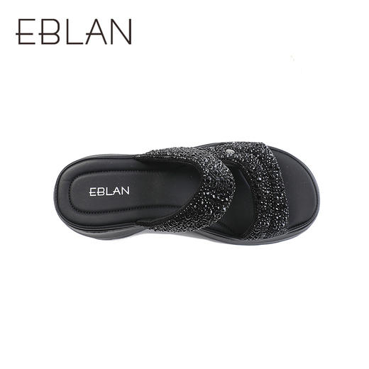 【上新】伊伴2026夏季闪耀水钻增高神器休闲凉拖鞋B26398210 商品图2