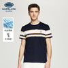 【棉混纺】德鲨鲨鱼短袖条纹圆领T恤男2026夏季新款打底衫 商品缩略图0