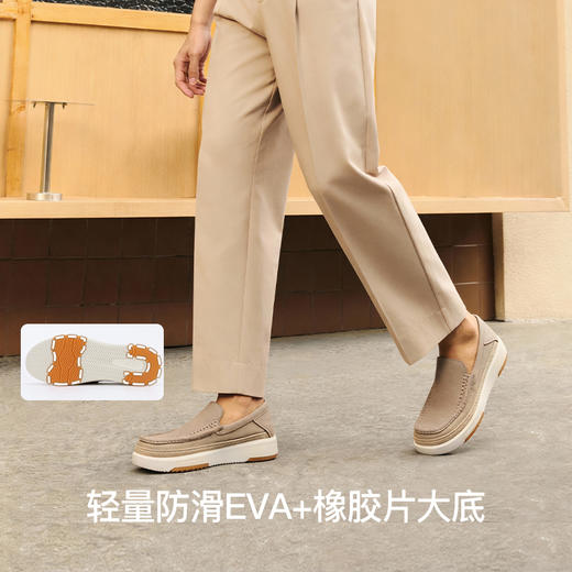 Pansy盼喜日本男鞋2026春季新款乐福鞋一脚蹬透气舒适休闲渔夫鞋HDN1141 商品图4