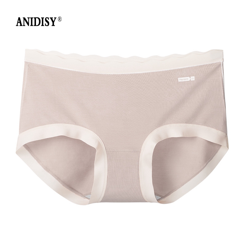 特惠100元/3件 超细80支莫代尔棉薄凉爽舒适纯棉裆抗菌透气中腰无痕女士内裤