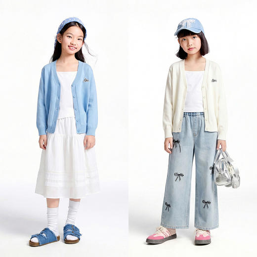 男女童针织开衫春季新款安奈儿童装EM614700 商品图3