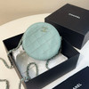 Chanel 淡蓝色 mini 羊皮 圆饼包 商品缩略图0