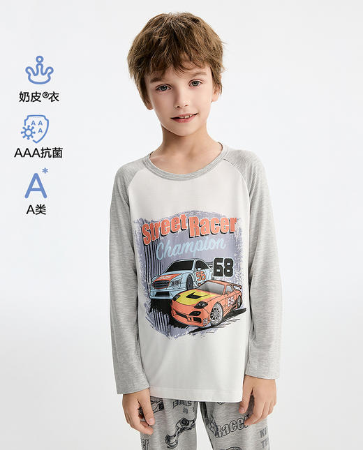 5楼爱慕儿童奶皮街头赛车长袖上衣 AK241L291 商品图0