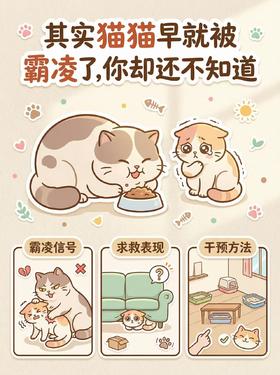 多猫家庭必看‼别再误把霸凌当恩爱了😭