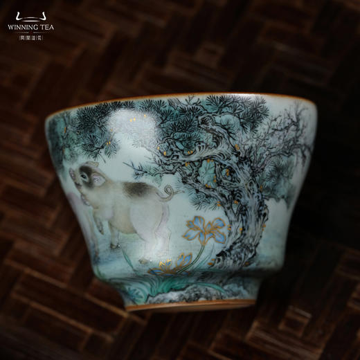 问鼎鼎峰柴窑天青馥郁杯（福气满满） 商品图3