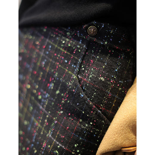 百媚生 毛呢格子半身裙女高腰显瘦包臀裙W26Q6B0066 商品图2