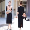 丁摩 新中式风复古盘扣马甲丝绒连衣裙套装女春秋显瘦长裙两件套5ZF-12643 商品缩略图2