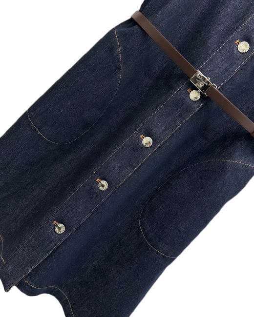 女款腰带牛仔连衣裙la020 商品图2