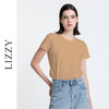 LIZZY夏季新款优雅时尚圆领百搭通勤纯棉舒适女上衣T恤8153 商品缩略图2