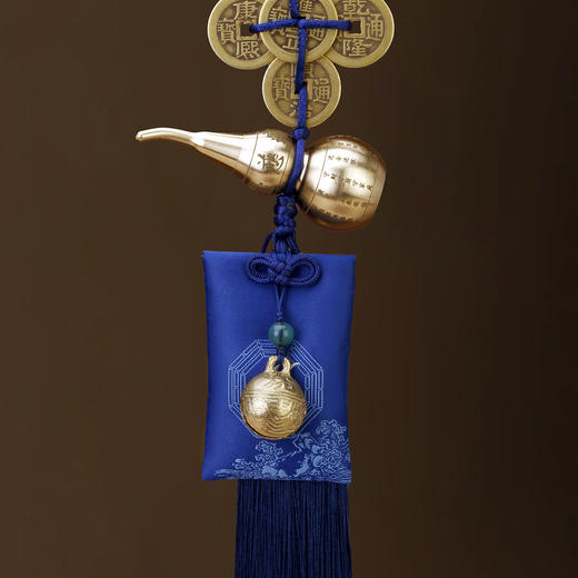 吉祥葫芦福禄 铜挂件 六帝铜钱 香包 商品图3