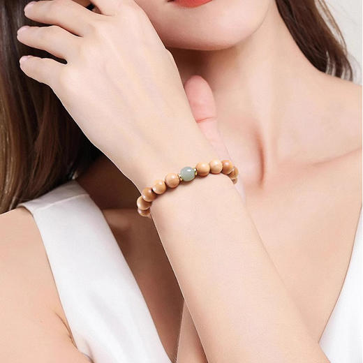 丁摩 天然野生老桃木手串【护主身】女和田玉转运珠本命年男款文玩佛珠手链5ZF-08 商品图2