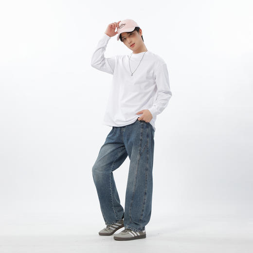 多色圆领基础纯色长袖T恤-纪念日百货门店同款169250865 商品图4