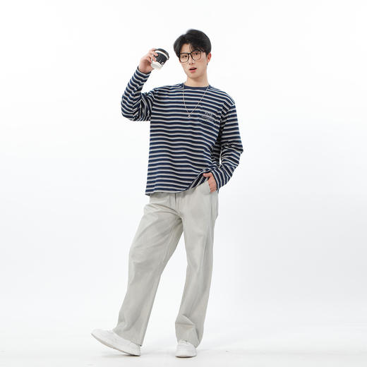 基础条纹长袖T恤-纪念日百货门店同款169251091 商品图3