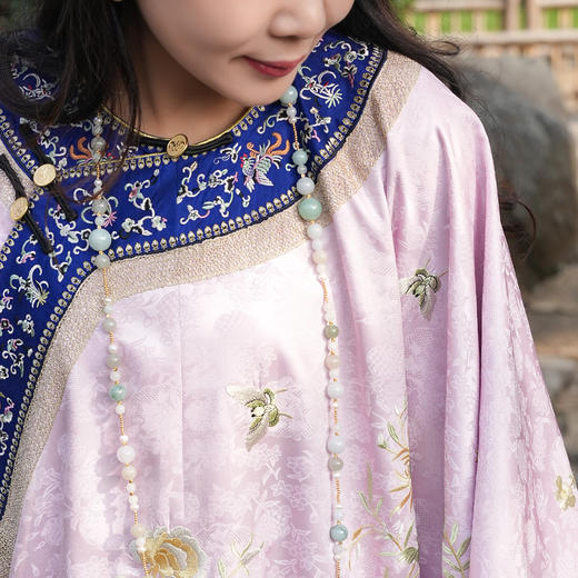 【林栖设计小店】花间芳菲|真丝罗绣花新中式2026春新款改良氅衣1961235 商品图3