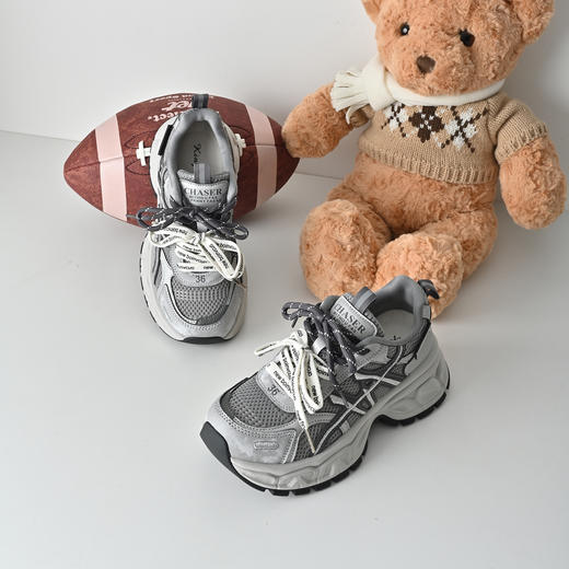 经典鲨2026年春专柜新品潮流网面透气舒适跑步休闲老爹鞋女KW506-617011 商品图6