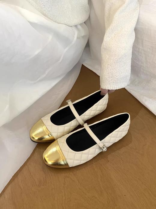 【YW】无忧购法式小香风玛丽珍鞋女高级感浅口一字扣平底单鞋A108（3.1截单后3-7天发货) 商品图6