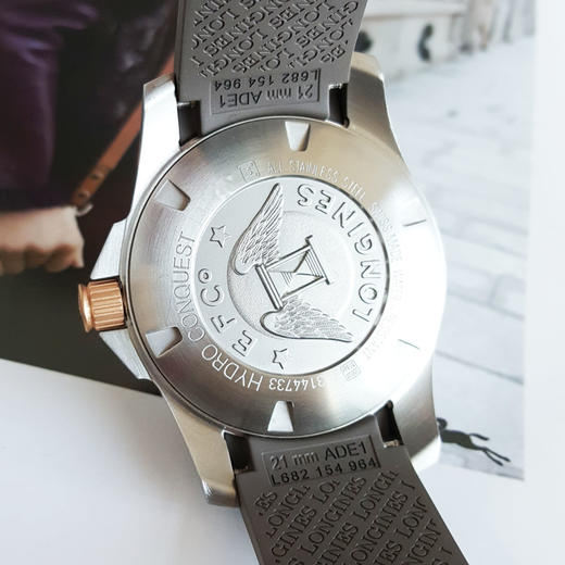【95新】LONGINES 浪琴L3.781.3.78.9自动机械机芯日期显示41MM（男款）康卡斯系列精钢/玫瑰金PVD涂层270126TJ31 商品图3