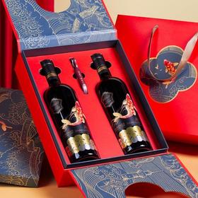 傲鱼智利原装原瓶进口红酒干红葡萄酒水果酒送礼盒装双支套装