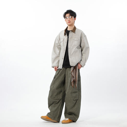 休闲百搭工装洗水布制长裤-纪念日百货门店同款169449153 商品图3