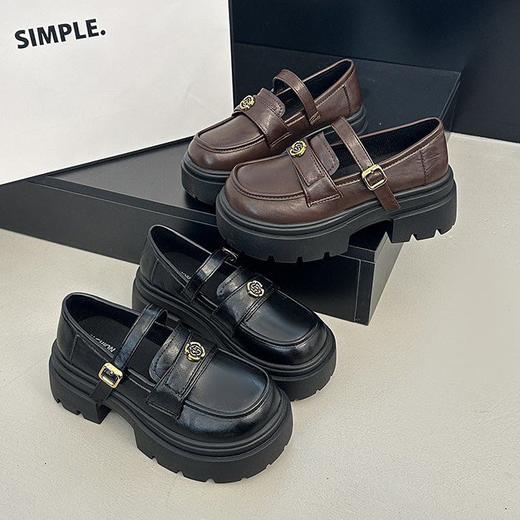 【YW】无忧购英伦风厚底乐福鞋女2026春季新款复古增高小皮鞋H9275（3.1截单后3-7天发货) 商品图2